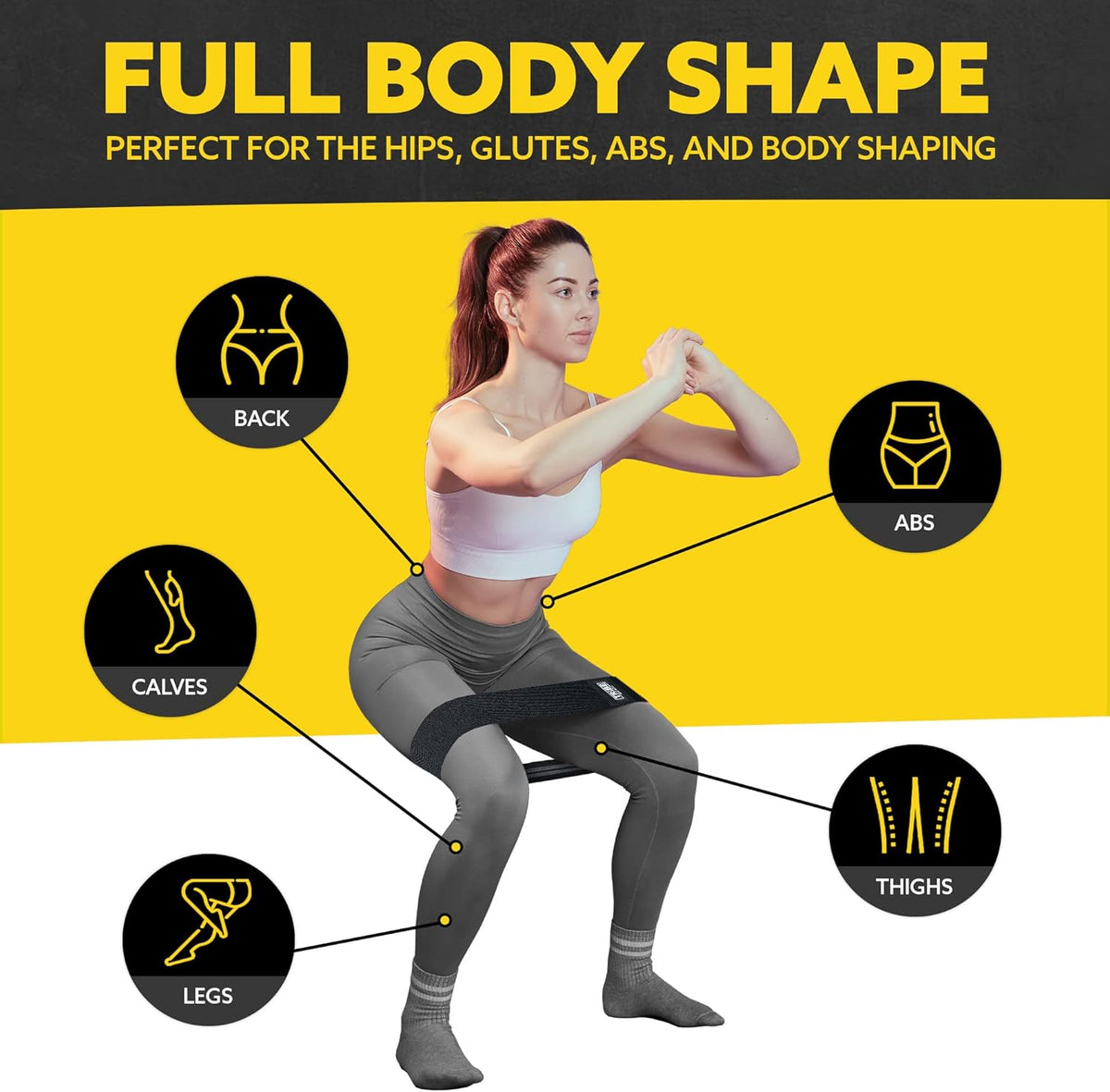 Resistance Bands for Working Out - 3 Pack Fabric Workout Bands for Women and Men - Booty Bands for Legs and Glute - Non Slip Exercise Bands Set for Squat Hip Thigh