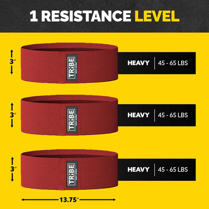 Resistance Bands for Working Out - 3 Pack Fabric Workout Bands for Women and Men - Booty Bands for Legs and Glute - Non Slip Exercise Bands Set for Squat Hip Thigh