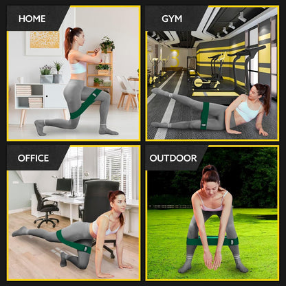 Resistance Bands for Working Out - 3 Pack Fabric Workout Bands for Women and Men - Booty Bands for Legs and Glute - Non Slip Exercise Bands Set for Squat Hip Thigh