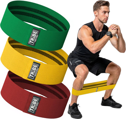 Resistance Bands for Working Out - 3 Pack Fabric Workout Bands for Women and Men - Booty Bands for Legs and Glute - Non Slip Exercise Bands Set for Squat Hip Thigh