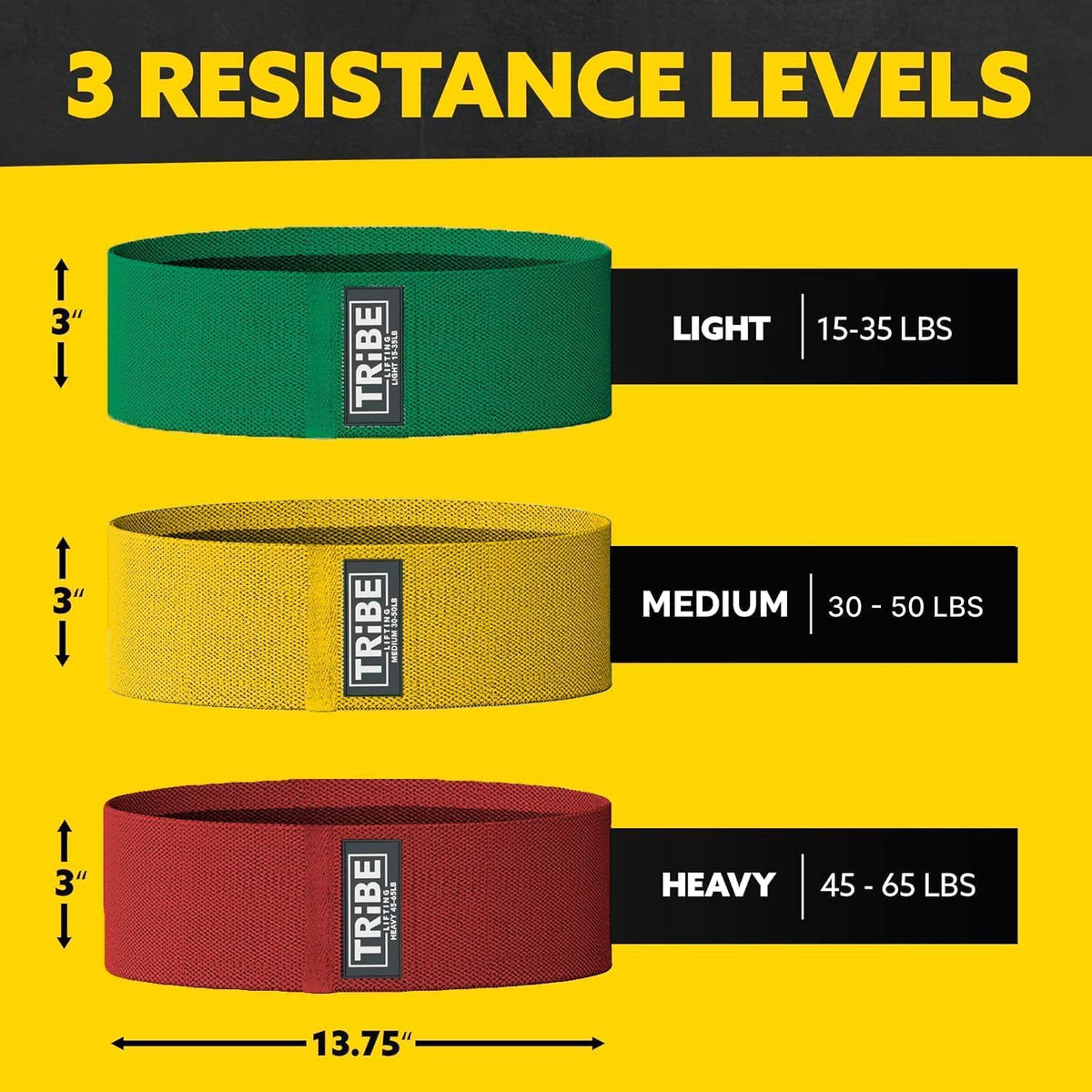 Resistance Bands for Working Out - 3 Pack Fabric Workout Bands for Women and Men - Booty Bands for Legs and Glute - Non Slip Exercise Bands Set for Squat Hip Thigh