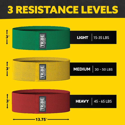 Resistance Bands for Working Out - 3 Pack Fabric Workout Bands for Women and Men - Booty Bands for Legs and Glute - Non Slip Exercise Bands Set for Squat Hip Thigh
