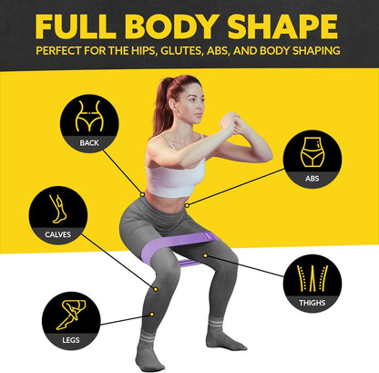 Resistance Bands for Working Out - 3 Pack Fabric Workout Bands for Women and Men - Booty Bands for Legs and Glute - Non Slip Exercise Bands Set for Squat Hip Thigh