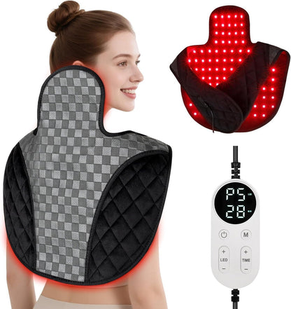 Red Light Therapy for Body, 3-in-1 Near Infrared Red Light Therapy for Shoulder Back Neck, 660nm and 850nm Wearable Red Light Pad with 3 Light Modes, for Office Home Use,Gift for Men Women