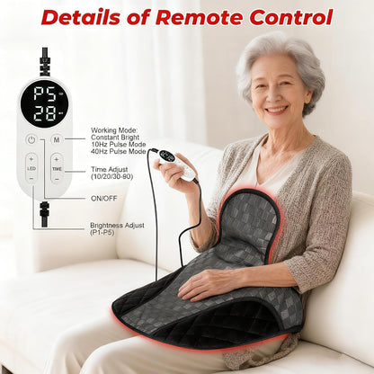 Red Light Therapy for Body, 3-in-1 Near Infrared Red Light Therapy for Shoulder Back Neck, 660nm and 850nm Wearable Red Light Pad with 3 Light Modes, for Office Home Use,Gift for Men Women