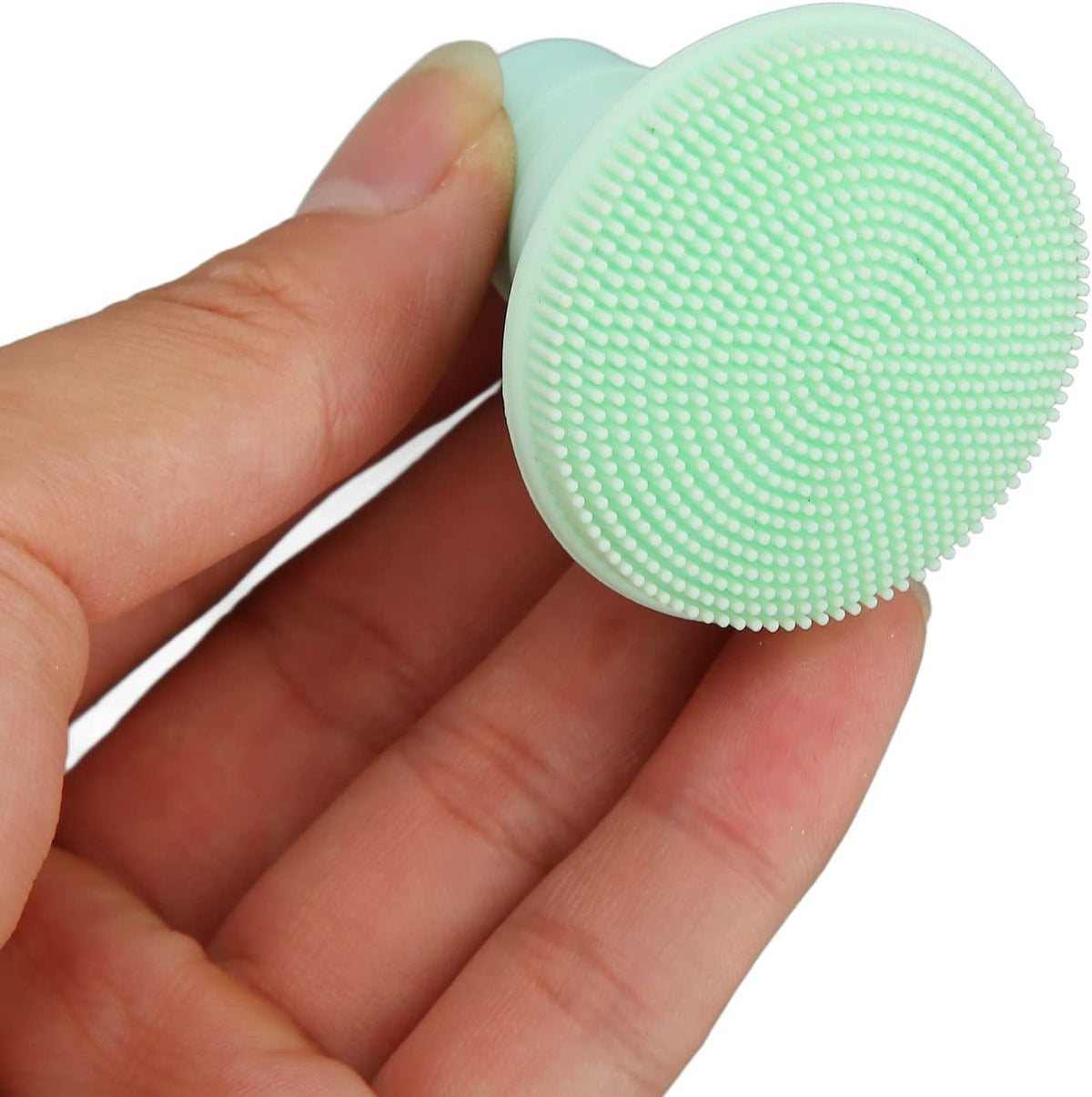 Massage Gun Attachments,Massage Gun Heads, 18/19mm Silicone Massager Gun Attachment Deep Tissue Percussion Plug and Play Salon Tools Massage Head (Light Green)