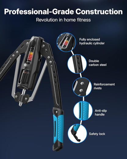 Merach Twister Arm Trainer, 22-440lb Hydraulic Power, Adjustable Home Chest Expander, Shoulder Muscle Training Fitness Equipment, Arm Enhanced Exercise Strengthener