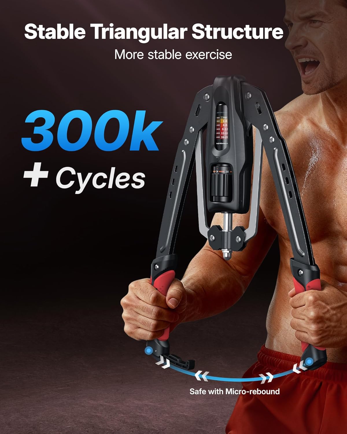 Merach Twister Arm Trainer, 22-440lb Hydraulic Power, Adjustable Home Chest Expander, Shoulder Muscle Training Fitness Equipment, Arm Enhanced Exercise Strengthener