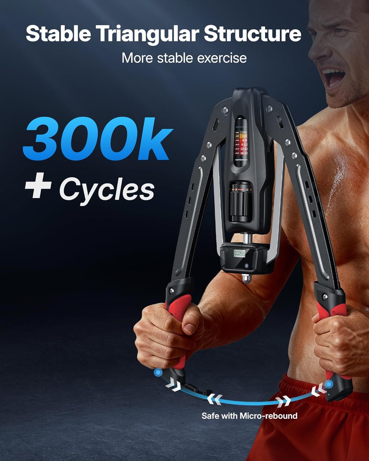Merach Twister Arm Trainer, 22-440lb Hydraulic Power, Adjustable Home Chest Expander, Shoulder Muscle Training Fitness Equipment, Arm Enhanced Exercise Strengthener