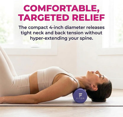Foam Roller for Muscle Recovery - Compact and Portable, High-Density Foam Roller for Back Massage & Deep Tissue Relief and Home Exercise, Ideal for Use on Neck & Leg Soreness, 12"x4", Purple