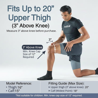 Knee Brace for Women & Men, Knee Support for Men – Patented 4-Way Adjustable Wraparound Support, Dual Side Stabilizer for Patella Stability