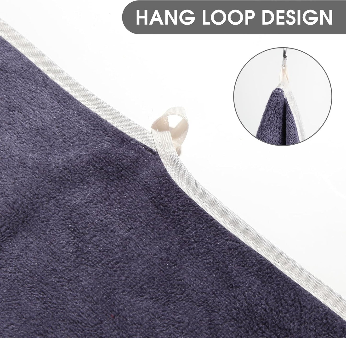 Microfiber Gym Towel Set for Men Women, Super Soft and Quick-Drying Towels for Fitness, Yoga, Cycling, Swimming (Blue+Grey+Purple, 3 Pack)