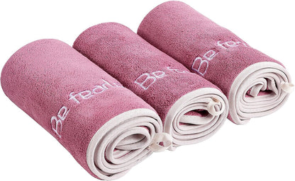 Microfiber Gym Towel Set for Men Women, Super Soft and Quick-Drying Towels for Fitness, Yoga, Cycling, Swimming (Blue+Grey+Purple, 3 Pack)