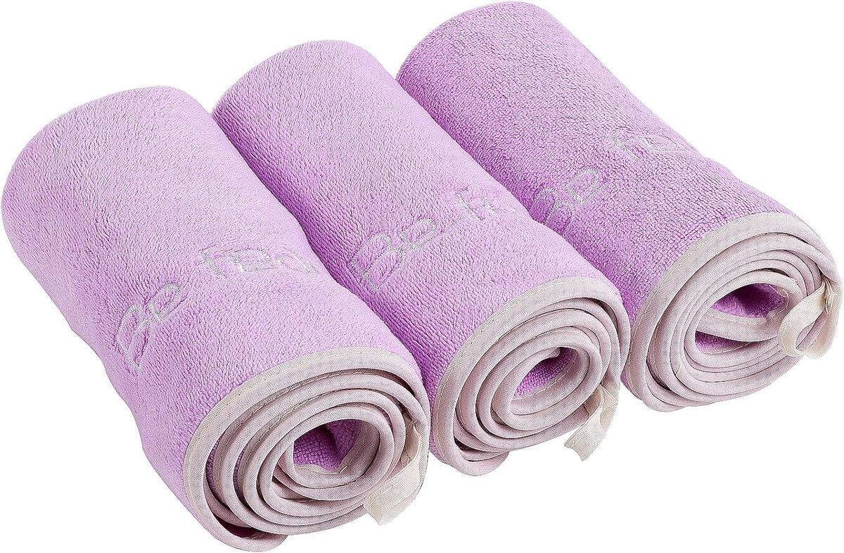 Microfiber Gym Towel Set for Men Women, Super Soft and Quick-Drying Towels for Fitness, Yoga, Cycling, Swimming (Blue+Grey+Purple, 3 Pack)