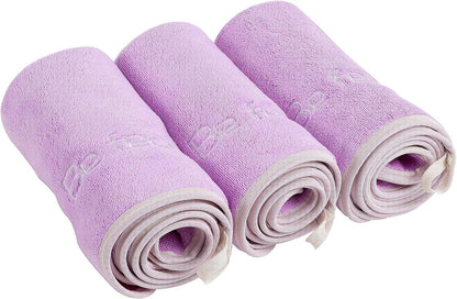 Microfiber Gym Towel Set for Men Women, Super Soft and Quick-Drying Towels for Fitness, Yoga, Cycling, Swimming (Blue+Grey+Purple, 3 Pack)