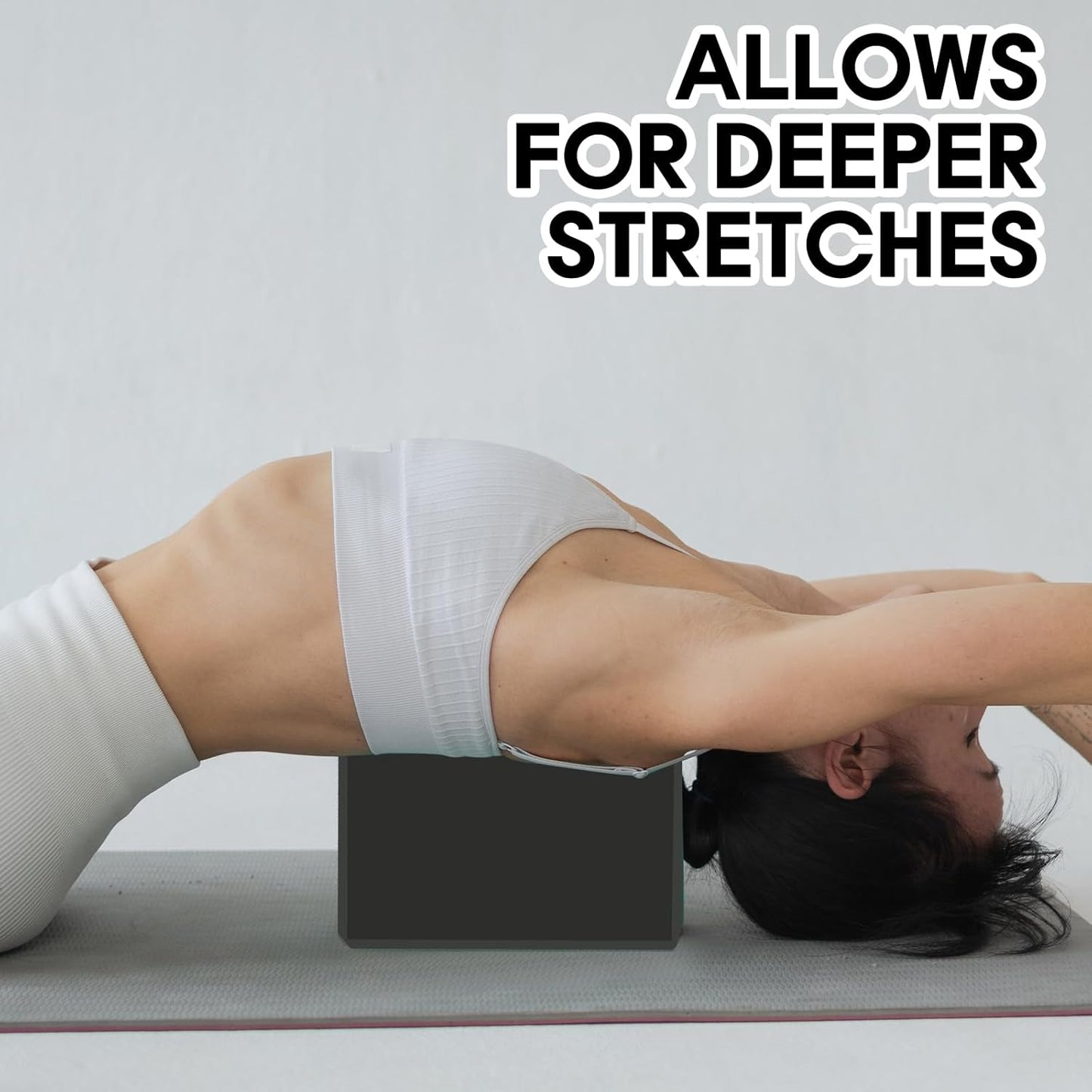 Yoga Block - Unsupported Latex Eva foam - Soft non slip surface with bevel for yoga, pilates, meditation - Yoga accessories for stability, balance and deep stretching