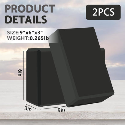 Yoga Block - Unsupported Latex Eva foam - Soft non slip surface with bevel for yoga, pilates, meditation - Yoga accessories for stability, balance and deep stretching