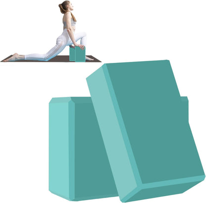 Yoga Block - Unsupported Latex Eva foam - Soft non slip surface with bevel for yoga, pilates, meditation - Yoga accessories for stability, balance and deep stretching