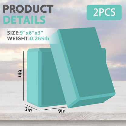 Yoga Block - Unsupported Latex Eva foam - Soft non slip surface with bevel for yoga, pilates, meditation - Yoga accessories for stability, balance and deep stretching