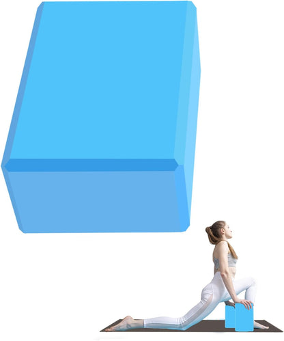 Yoga Block - Unsupported Latex Eva foam - Soft non slip surface with bevel for yoga, pilates, meditation - Yoga accessories for stability, balance and deep stretching
