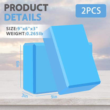 Yoga Block - Unsupported Latex Eva foam - Soft non slip surface with bevel for yoga, pilates, meditation - Yoga accessories for stability, balance and deep stretching