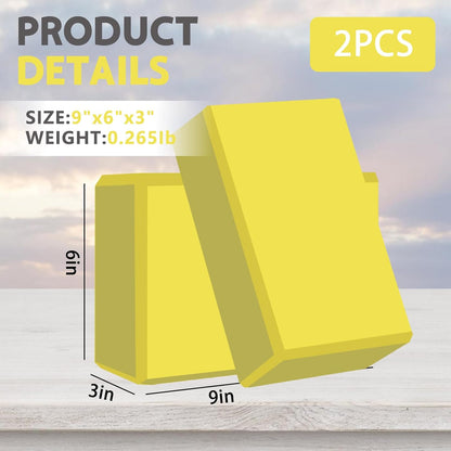 Yoga Block - Unsupported Latex Eva foam - Soft non slip surface with bevel for yoga, pilates, meditation - Yoga accessories for stability, balance and deep stretching