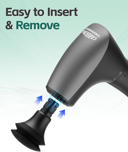 Massage Gun Head Replacement Massager Model 8000TR, Swan Neck 2- in-1 Massager Attachment, Air-Cushioned Flat & Ball Head Attachments