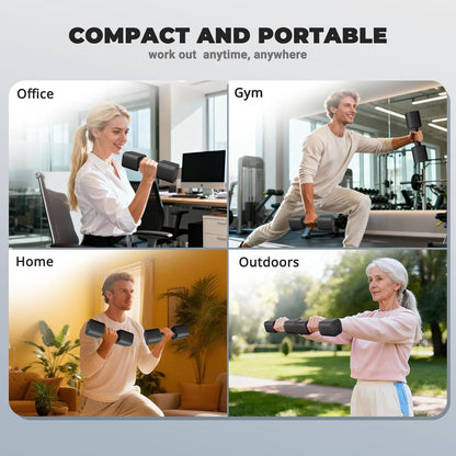 Adjustable Dumbbell Set of 2, Weights for Men and Women at Home, Anti-slip Handle, 3 in 1 Free Weights Dumbbells Set, 2lb/3lb/5lb/10lb/15lb/20lb for Pilates, Yoga, Strength Training