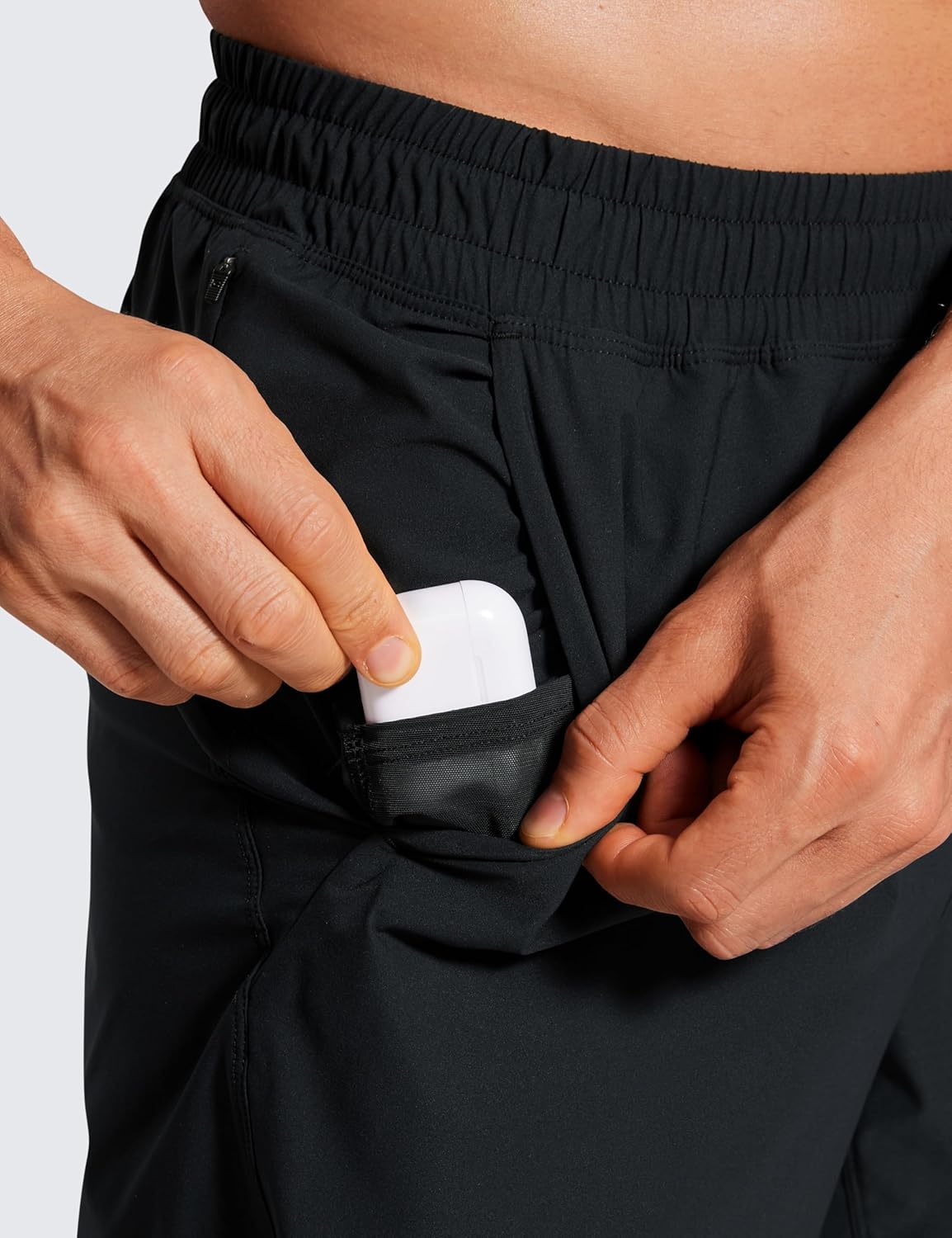Lightweight Workout Shorts 7" | for Hot Day, Sweat-Wicking, Quick Dry, Casual, Zipper Pocket, for Men