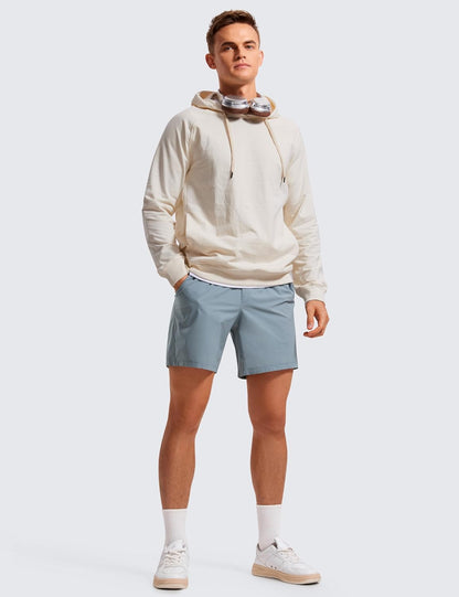 Lightweight Workout Shorts 7" | for Hot Day, Sweat-Wicking, Quick Dry, Casual, Zipper Pocket, for Men
