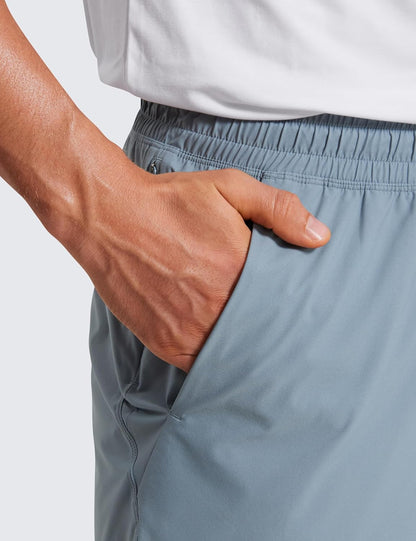Lightweight Workout Shorts 7" | for Hot Day, Sweat-Wicking, Quick Dry, Casual, Zipper Pocket, for Men