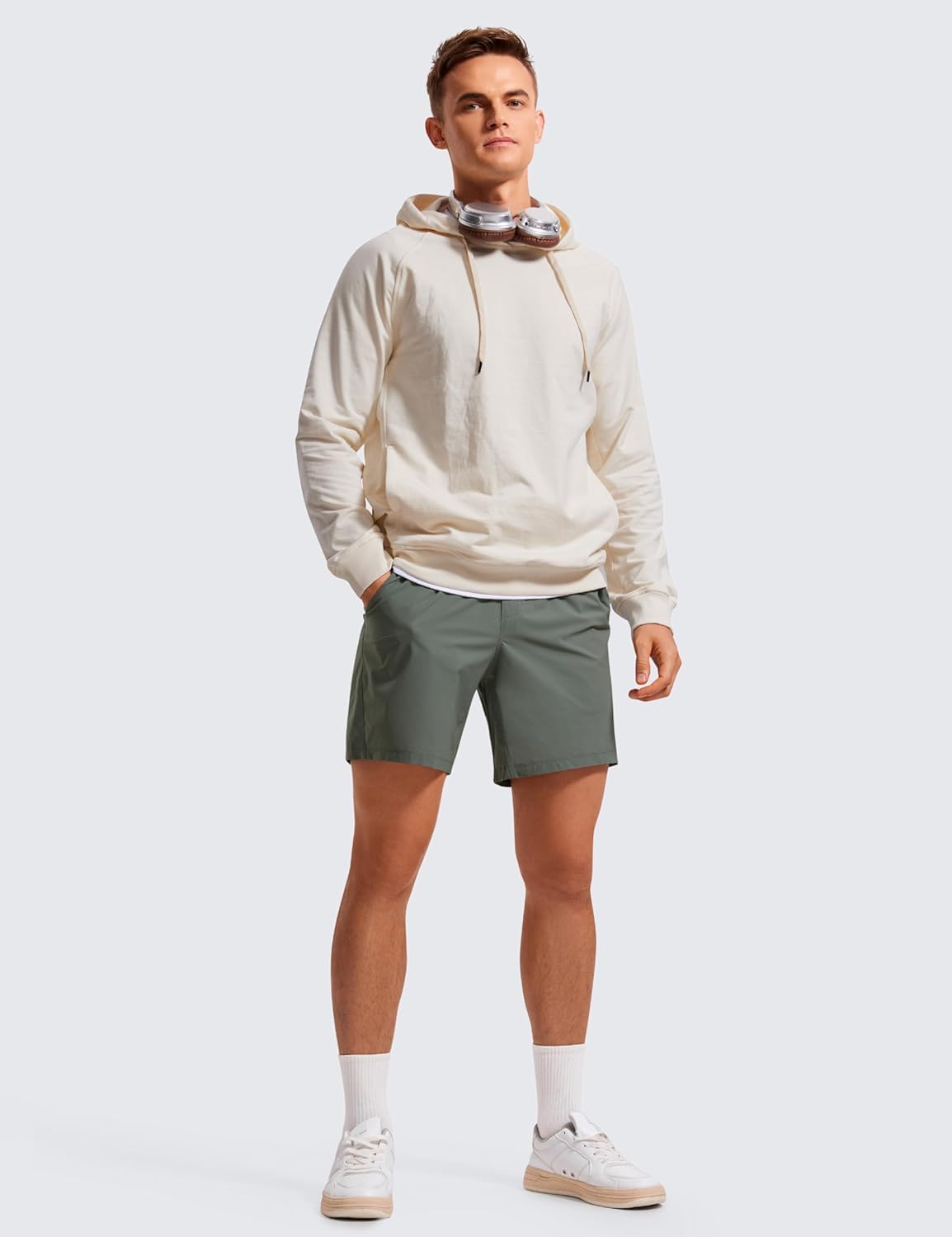 Lightweight Workout Shorts 7" | for Hot Day, Sweat-Wicking, Quick Dry, Casual, Zipper Pocket, for Men