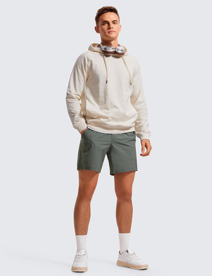 Lightweight Workout Shorts 7" | for Hot Day, Sweat-Wicking, Quick Dry, Casual, Zipper Pocket, for Men