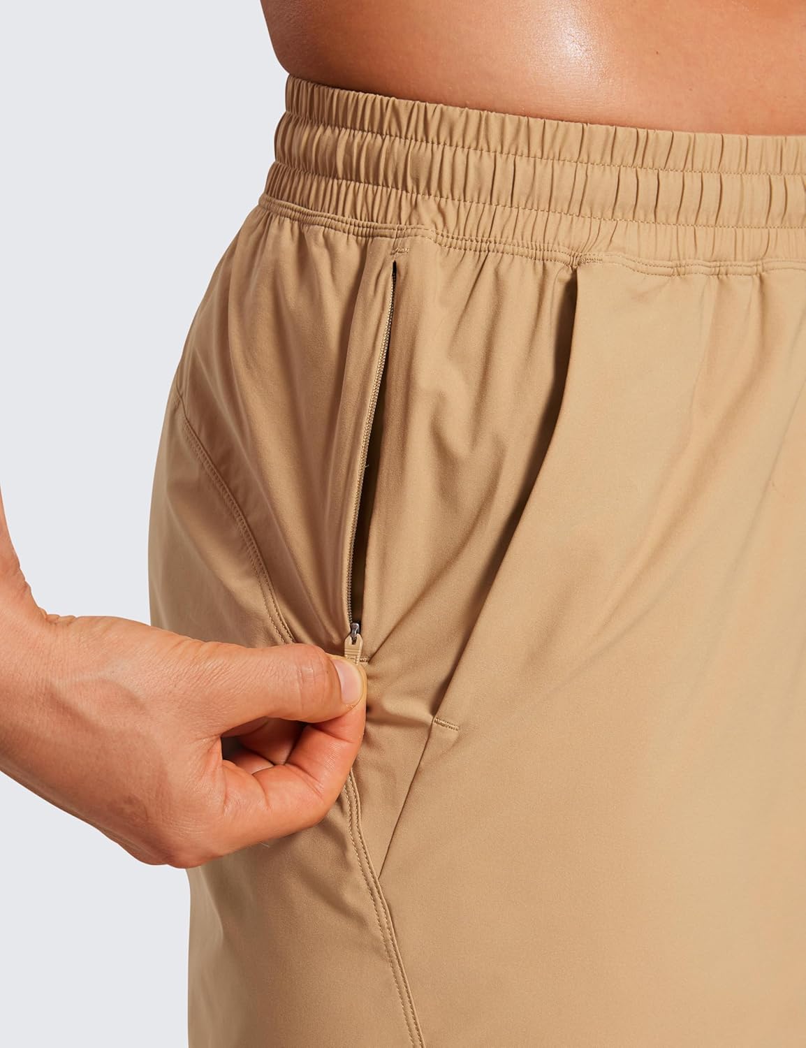 Lightweight Workout Shorts 7" | for Hot Day, Sweat-Wicking, Quick Dry, Casual, Zipper Pocket, for Men