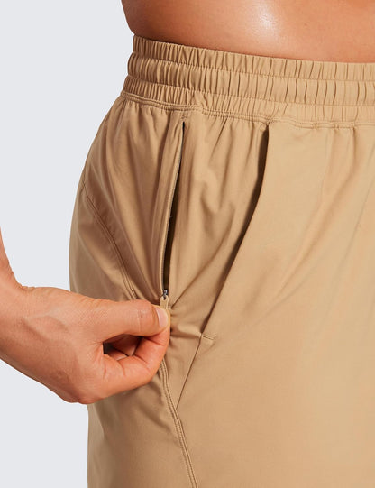 Lightweight Workout Shorts 7" | for Hot Day, Sweat-Wicking, Quick Dry, Casual, Zipper Pocket, for Men