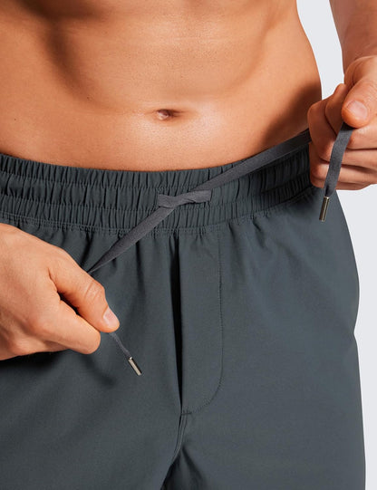 Lightweight Workout Shorts 7" | for Hot Day, Sweat-Wicking, Quick Dry, Casual, Zipper Pocket, for Men
