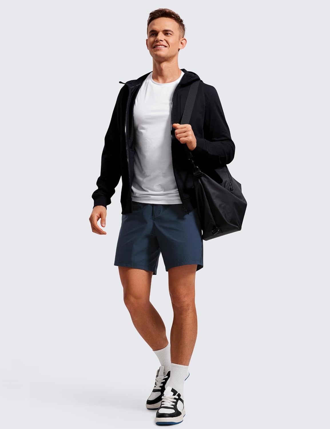 Lightweight Workout Shorts 7" | for Hot Day, Sweat-Wicking, Quick Dry, Casual, Zipper Pocket, for Men