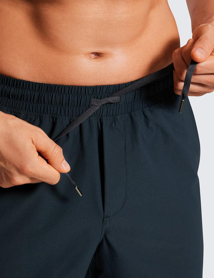 Lightweight Workout Shorts 7" | for Hot Day, Sweat-Wicking, Quick Dry, Casual, Zipper Pocket, for Men