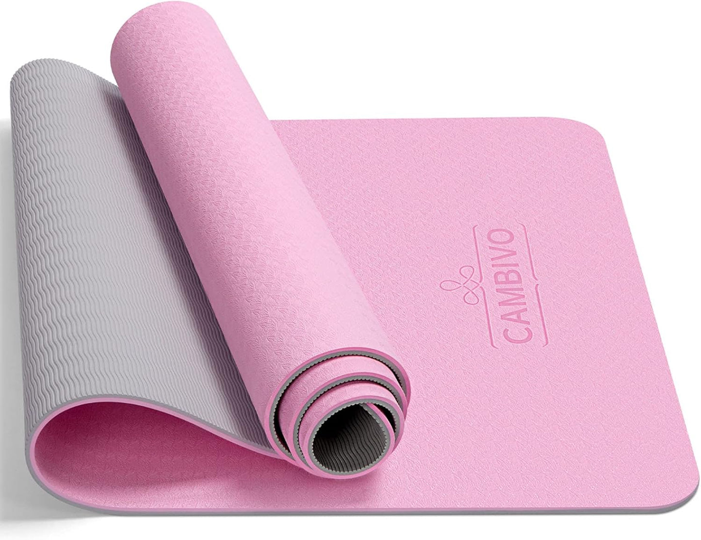 Yoga Mat for Women Men Kids, 1/3 & 1/4 & 2/5 Inch Extra Thick Yoga Mat Non Slip, 72" x 24" TPE Yoga Mats, Workout Mat with Carrying Strap for Yoga, Pilates and Floor Exercises