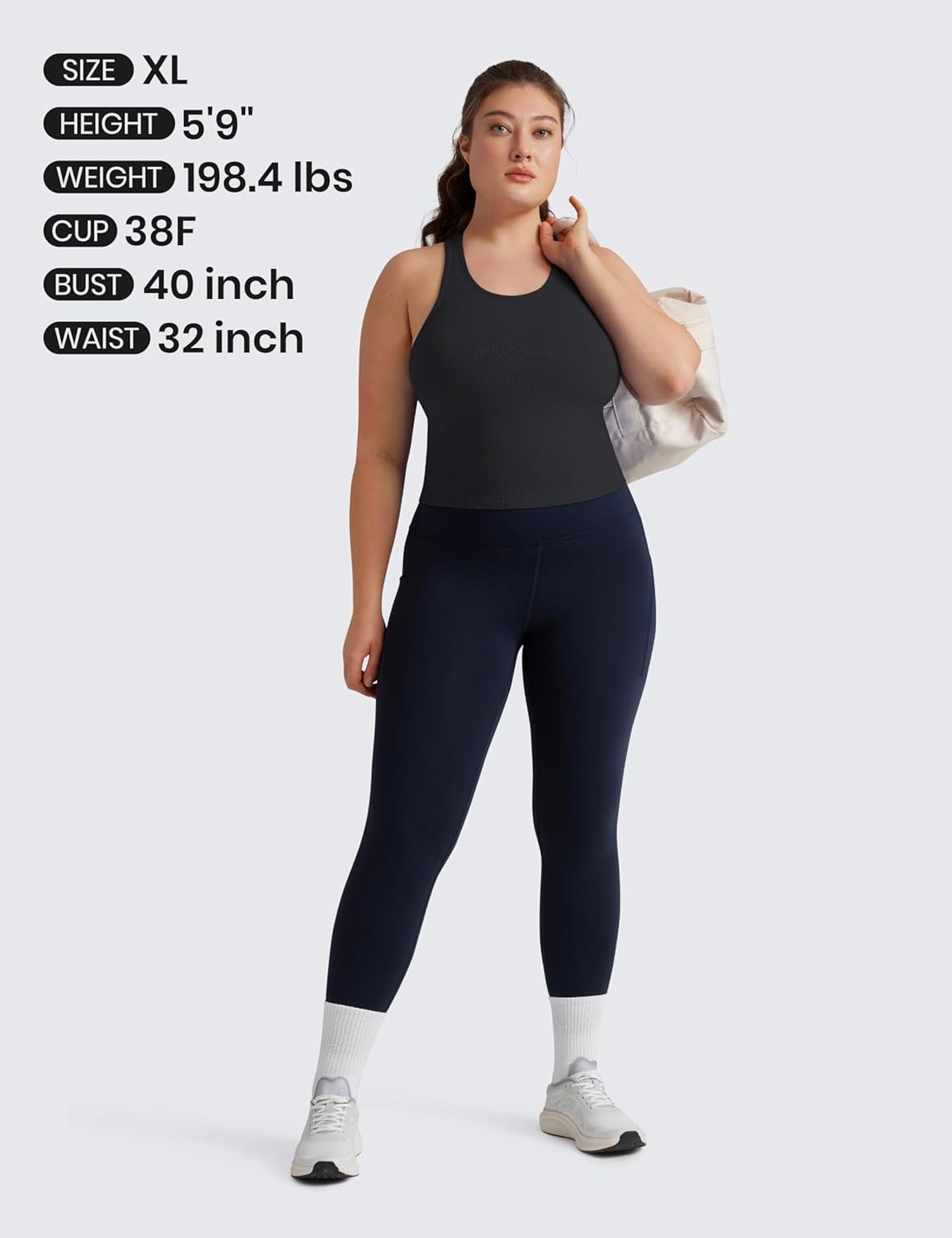 Seamless Rib Racerback Crop Tank | Light Support, Removable Pads, Yoga, Ribbed, Racerback, Longline Sports Bras for Women