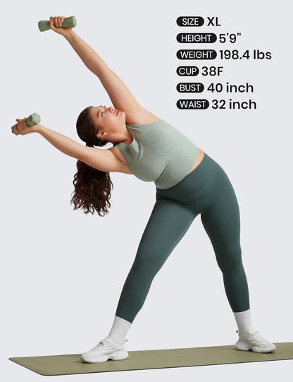 Seamless Rib Racerback Crop Tank | Light Support, Removable Pads, Yoga, Ribbed, Racerback, Longline Sports Bras for Women