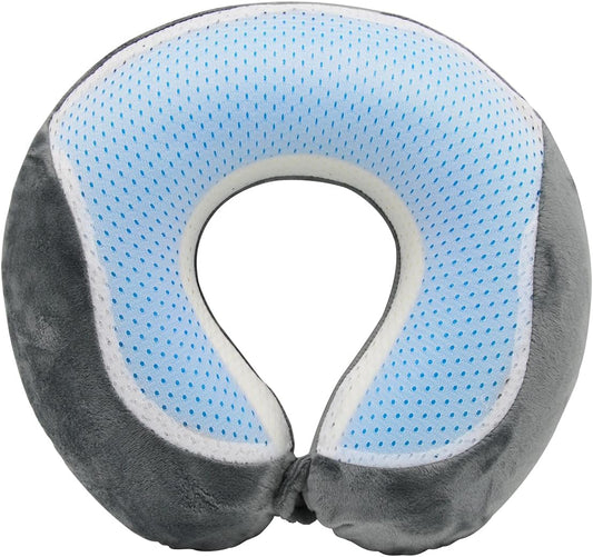 Gel Neck Pillow BCO6878GEL Cooling Gel Travel Pillow for Airplane Memory Foam Cool Neck Support and Relief - Assorted