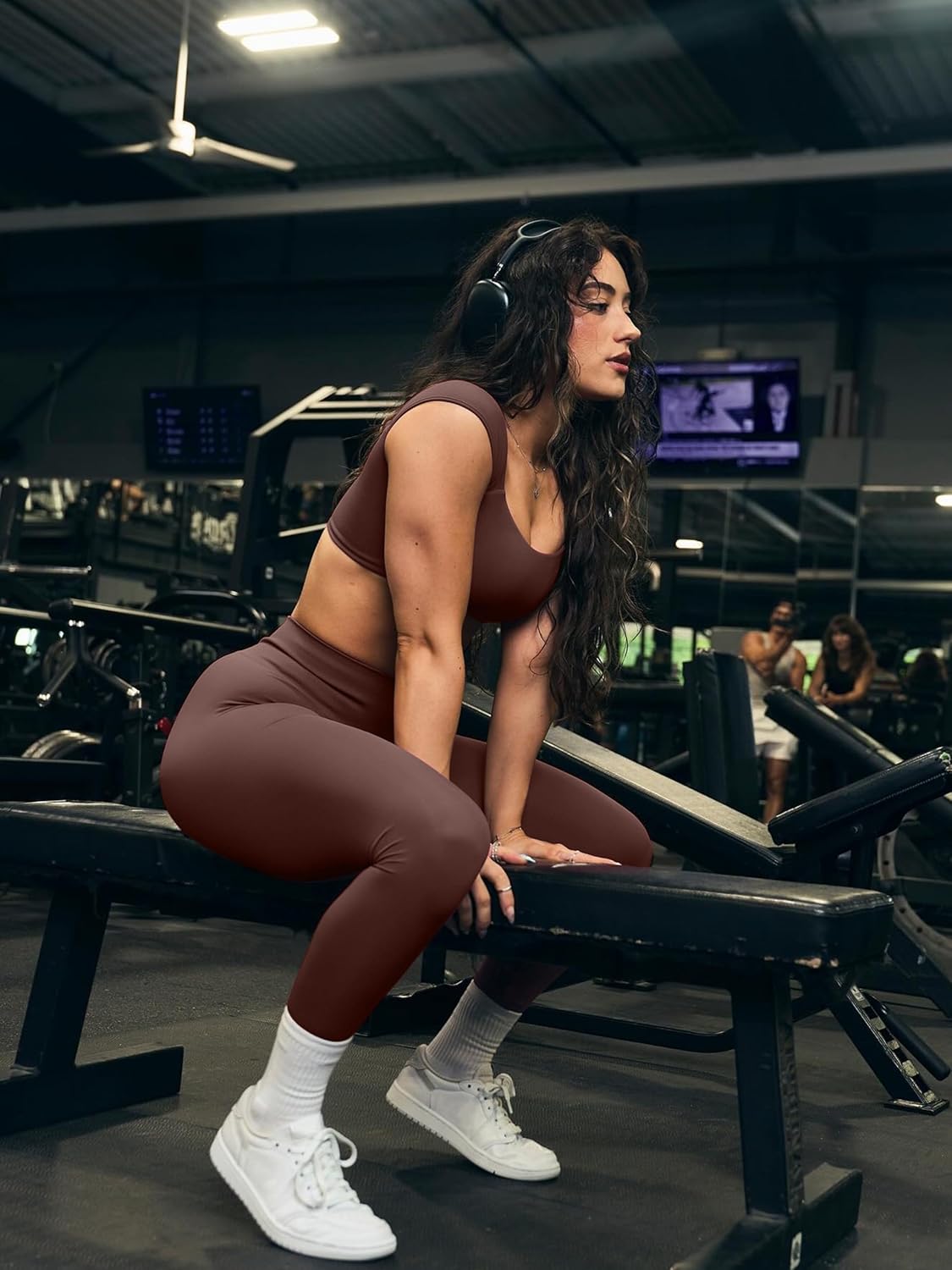 Yoga Leggings for Women Hidden Scrunch Butt Non See Through High Waisted No Front Seam Athletic Gym Workout Pants