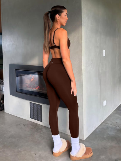Yoga Leggings for Women Hidden Scrunch Butt Non See Through High Waisted No Front Seam Athletic Gym Workout Pants