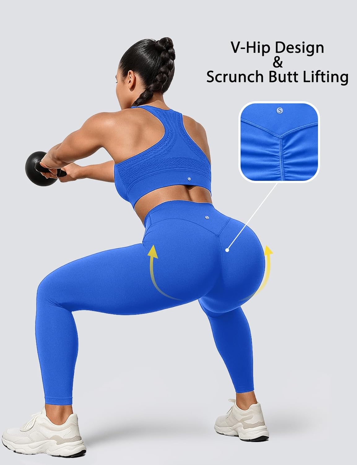 Yoga Leggings for Women Hidden Scrunch Butt Non See Through High Waisted No Front Seam Athletic Gym Workout Pants