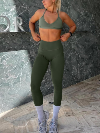 Yoga Leggings for Women Hidden Scrunch Butt Non See Through High Waisted No Front Seam Athletic Gym Workout Pants