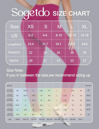 Yoga Leggings for Women Hidden Scrunch Butt Non See Through High Waisted No Front Seam Athletic Gym Workout Pants