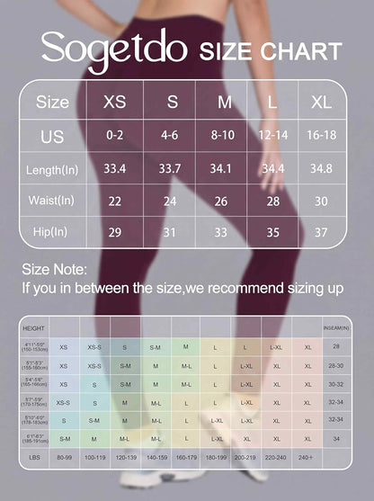 Yoga Leggings for Women Hidden Scrunch Butt Non See Through High Waisted No Front Seam Athletic Gym Workout Pants