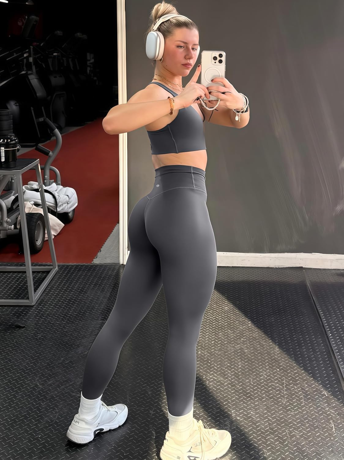 Yoga Leggings for Women Hidden Scrunch Butt Non See Through High Waisted No Front Seam Athletic Gym Workout Pants