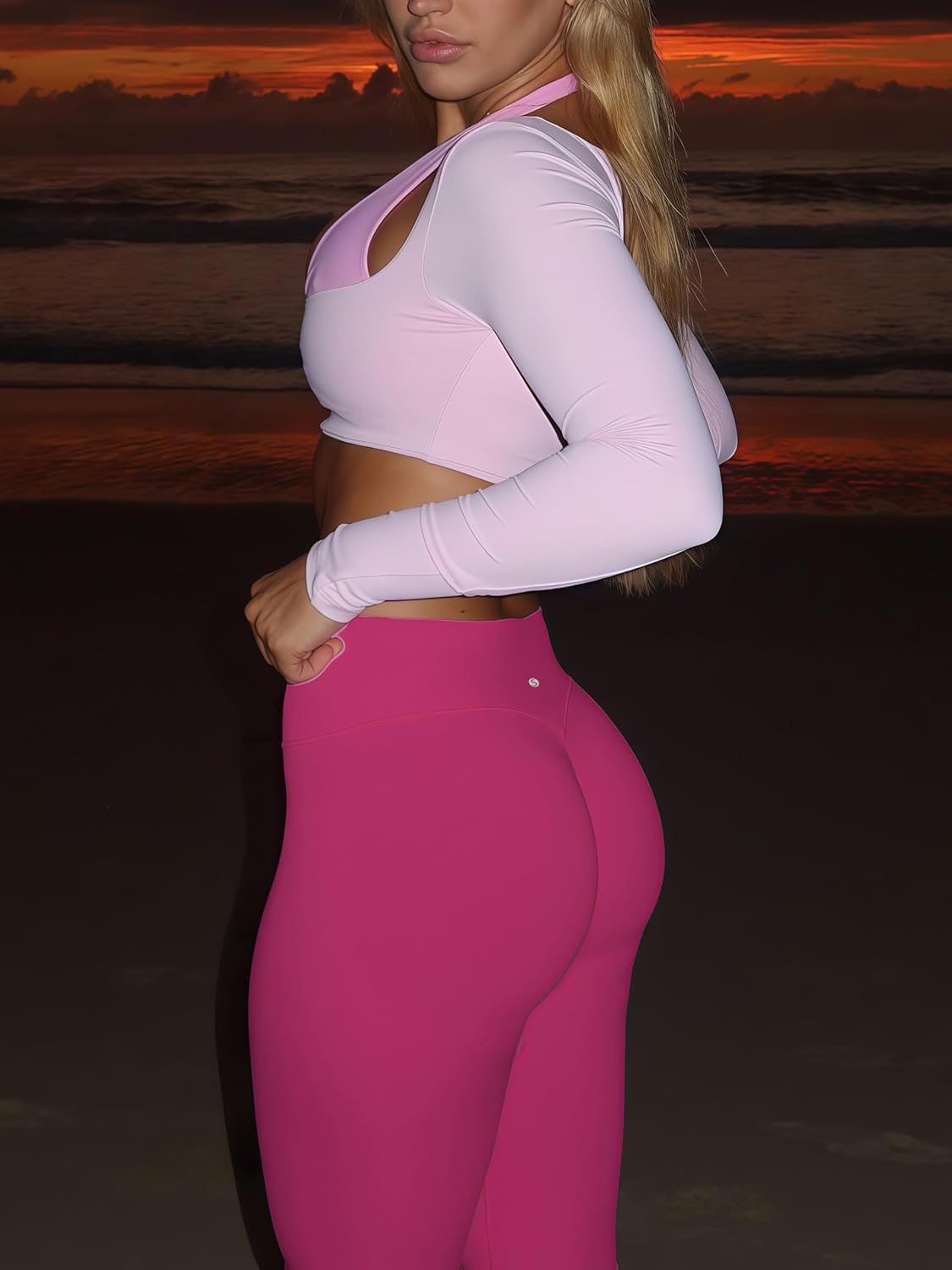 Yoga Leggings for Women Hidden Scrunch Butt Non See Through High Waisted No Front Seam Athletic Gym Workout Pants
